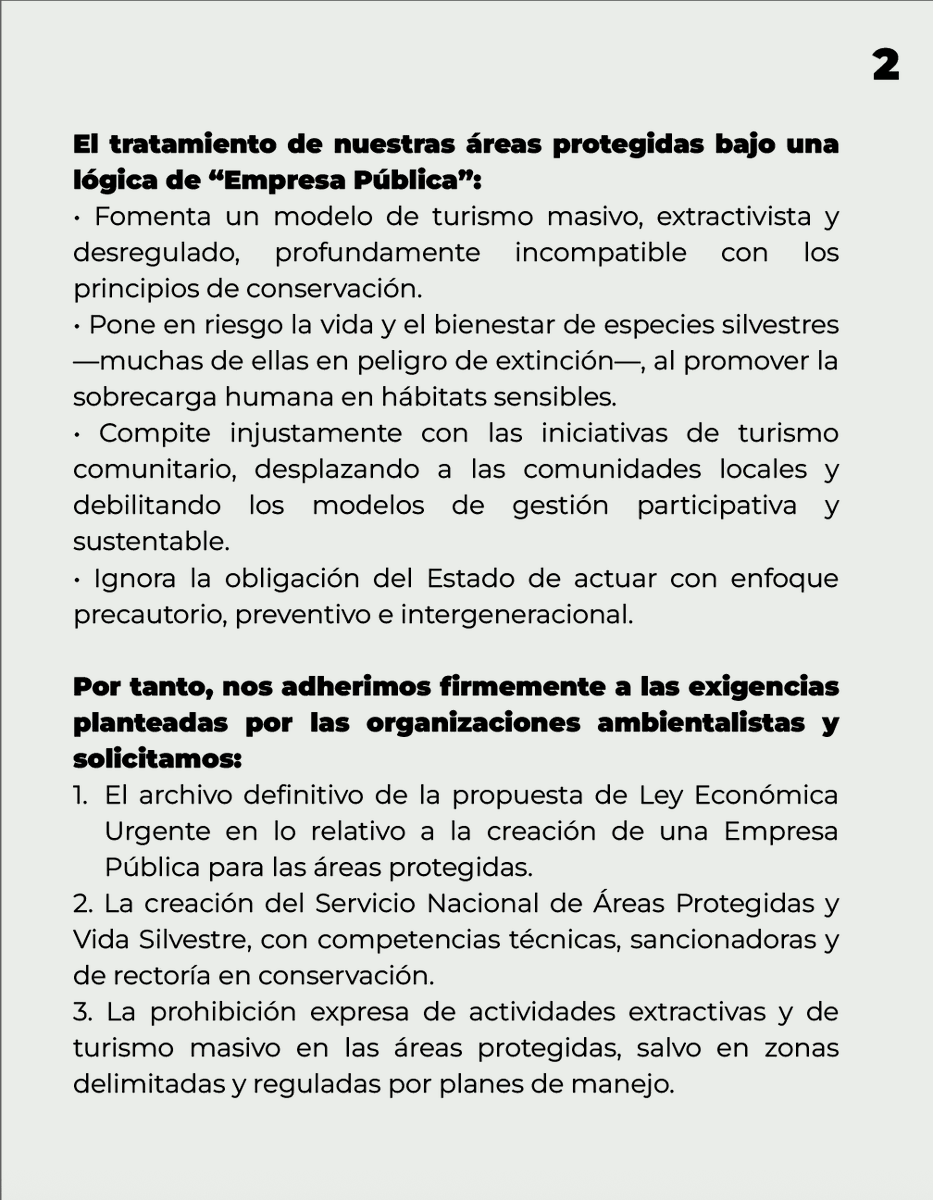 LoaEcuador's tweet photo. Compartimos nuestra postura sobre la Ley Orgánica de Fortalecimiento de las Áreas Protegidas, que entra hoy a 1er. debate.
@NielsOlsenP @DanielNoboaOk @camileonok
#AreasProtegidasNOprivatizadas https://t.co/Xvcp5Z4wTg