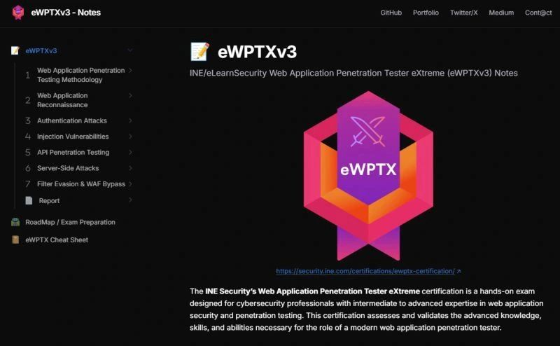 📌EWPTXv3 Notes – An ultimate go-to resource for Advanced Web App Pentesters!
🔗dev-angelist.gitbook.io/ewptxv3-notes