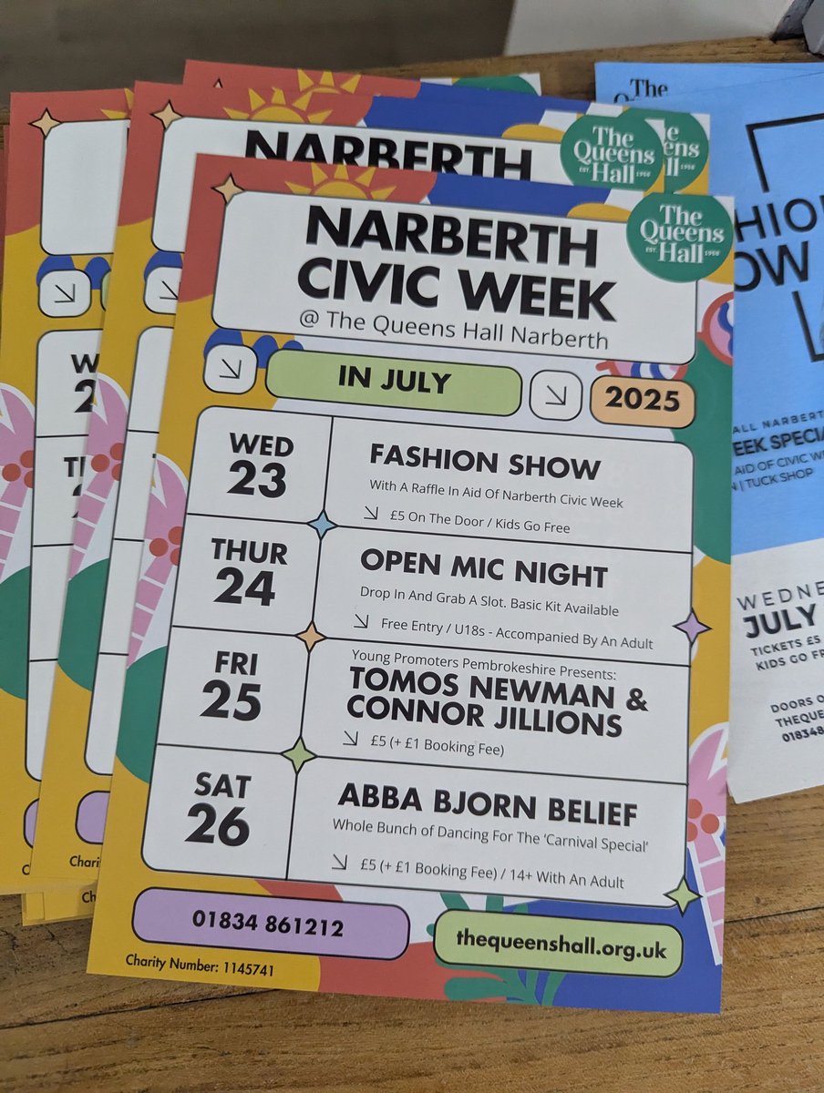 CIVIC WEEK FUNTIMES INCOMING 👇

Info via: thequeenshall.org.uk
Box Office: 01834 861212