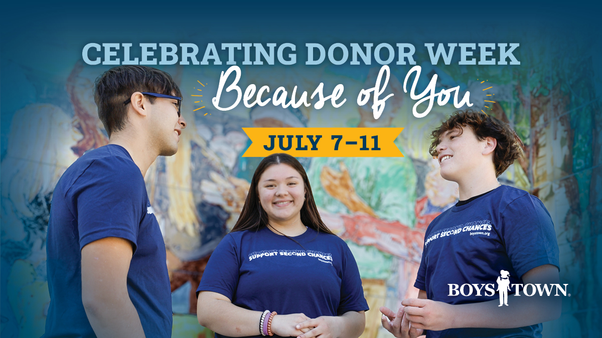 Here at Boys Town, we’re beyond grateful for our incredible donors who bring hope to children and families in need. 💙 From July 7–11, we’re celebrating YOU! RSVP: bit.ly/3FUR5OA
#BoysTownDonorWeek