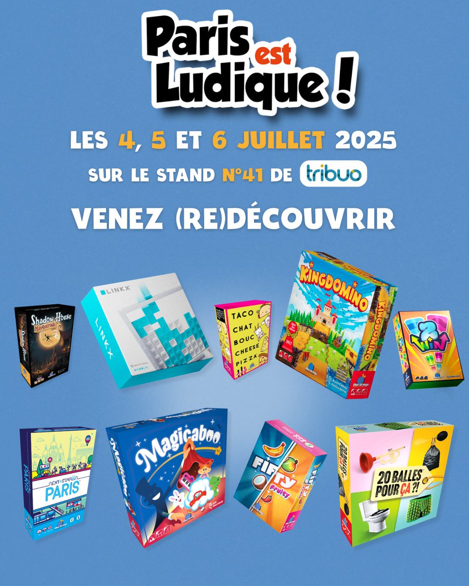 Blue Orange 🍊 (@blueorangenews) on Twitter photo Le festival <a href="/ParisestLudique/">Paris est Ludique !</a> approche ! Venez (re)découvrir nos best-sellers et nos nouveautés sur le stand de notre distributeur tribuo ☀️
#jds #jeux #festival Le festival <a href="/ParisestLudique/">Paris est Ludique !</a> approche ! Venez (re)découvrir nos best-sellers et nos nouveautés sur le stand de notre distributeur tribuo ☀️
#jds #jeux #festival