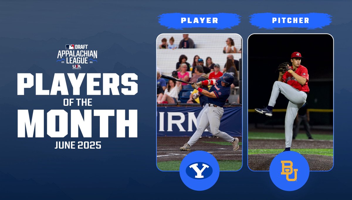 Appalachian League (@appyleague) on Twitter photo Ezra McNaughton (<a href="/McnaughtonEzra/">Ezra McNaughton</a>) and Charlie Atkinson (<a href="/Charlie_A32/">Charlie Atkinson</a>) have been named the June #AppyLeague Players of the Month! β°οΈβΎ
π° Press release: appyleague.com/news/appalachiβ¦ Ezra McNaughton (<a href="/McnaughtonEzra/">Ezra McNaughton</a>) and Charlie Atkinson (<a href="/Charlie_A32/">Charlie Atkinson</a>) have been named the June #AppyLeague Players of the Month! β°οΈβΎ
π° Press release: appyleague.com/news/appalachiβ¦
