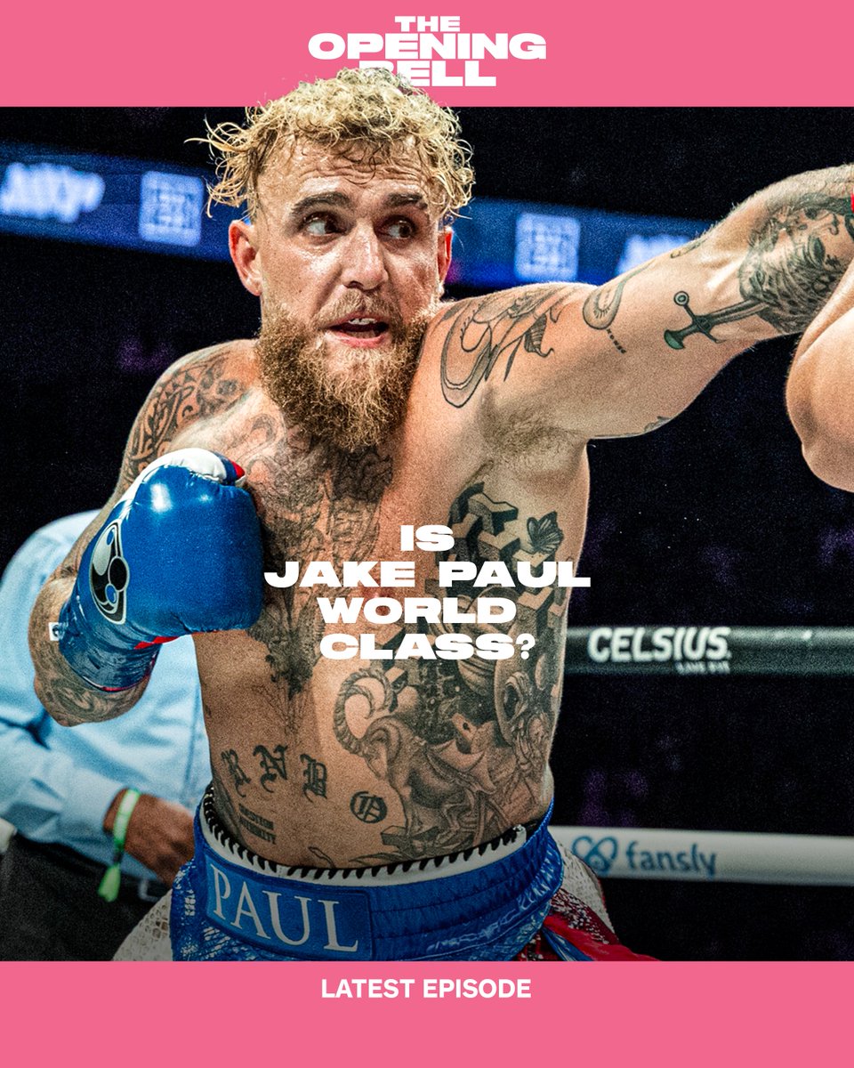 openingbellpod's tweet image. 🎙️Jake Paul has gatecrashed the world rankings on the strength of victories over two men with a combined age of 97. What’s all that about?
🎧 buff.ly/RfqBjHt
#TheOpeningBell