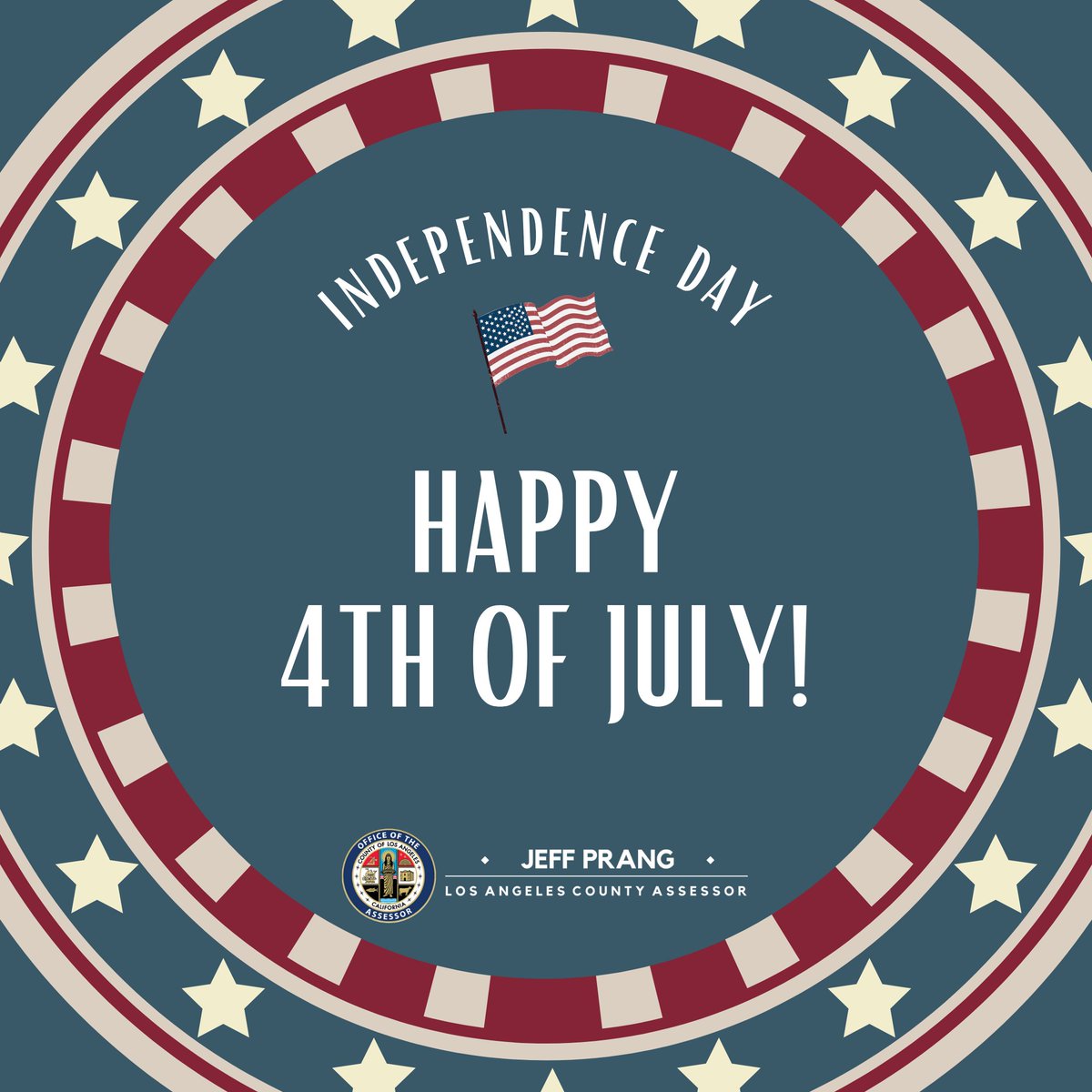 LACAssessor's tweet image. On this Independence Day, let&apos;s take a moment to honor the courage and sacrifice of those who fought for the freedoms we enjoy today. Wishing everyone a safe, joyful, and meaningful holiday. Happy July 4th!