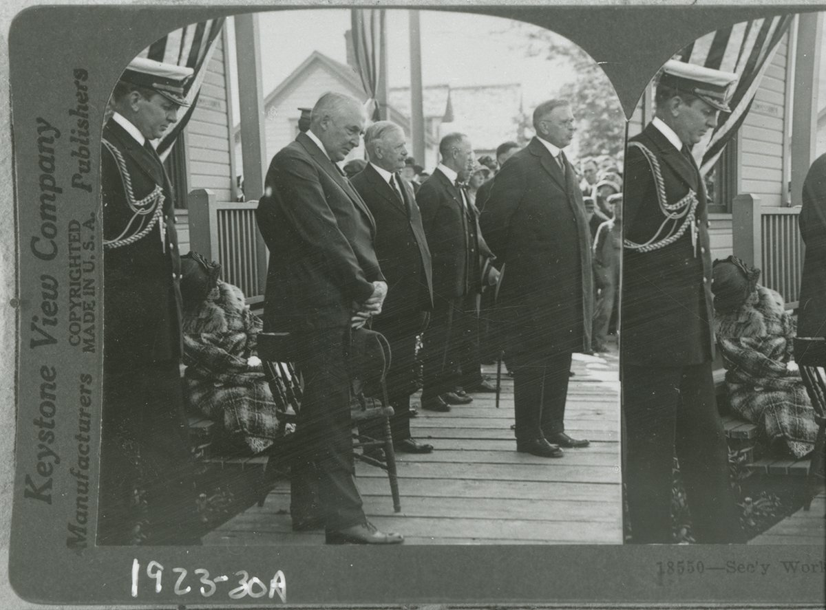 HooverPresLib's tweet image. #OnThisDay July 9, 1923, President Harding’s “Voyage of Understanding,” group traveled aboard the naval ship, USS Henderson, built in 1917, 482 feet in length and carrying a crew of about 325, to Wrangell, Alaska. (1923-a30)