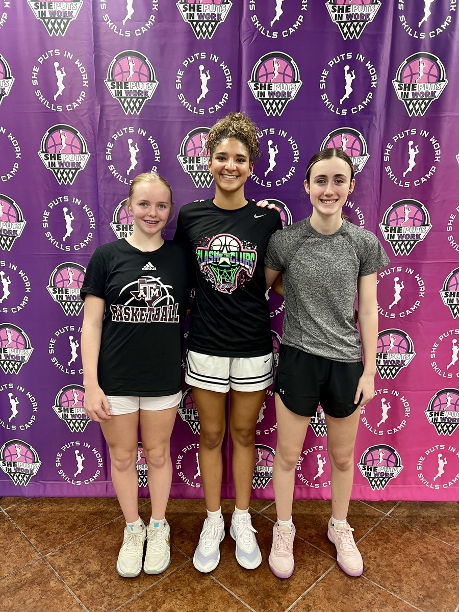 Had a great time at <a href="/sheputsinwork/">She Puts in Work Basketball Brand</a> 2025 with <a href="/lexdesir/">Lex Desir</a>
I got to see some old teammates <a href="/ShaylynIshem28/">Shaylyn Ishem</a>, former competition <a href="/BrooklynMiles05/">Brooklyn Miles</a>, and meet some new people <a href="/Chlofeva/">Chloe Woodson</a> 
Thank you to <a href="/coachjvick1/">Coachjvick (new)</a> <a href="/abovelinehoops/">Abovethelinehoops</a> <a href="/PGHOklahoma/">Prep Girls Hoops Oklahoma</a> for taking the time to support OK girls bball!