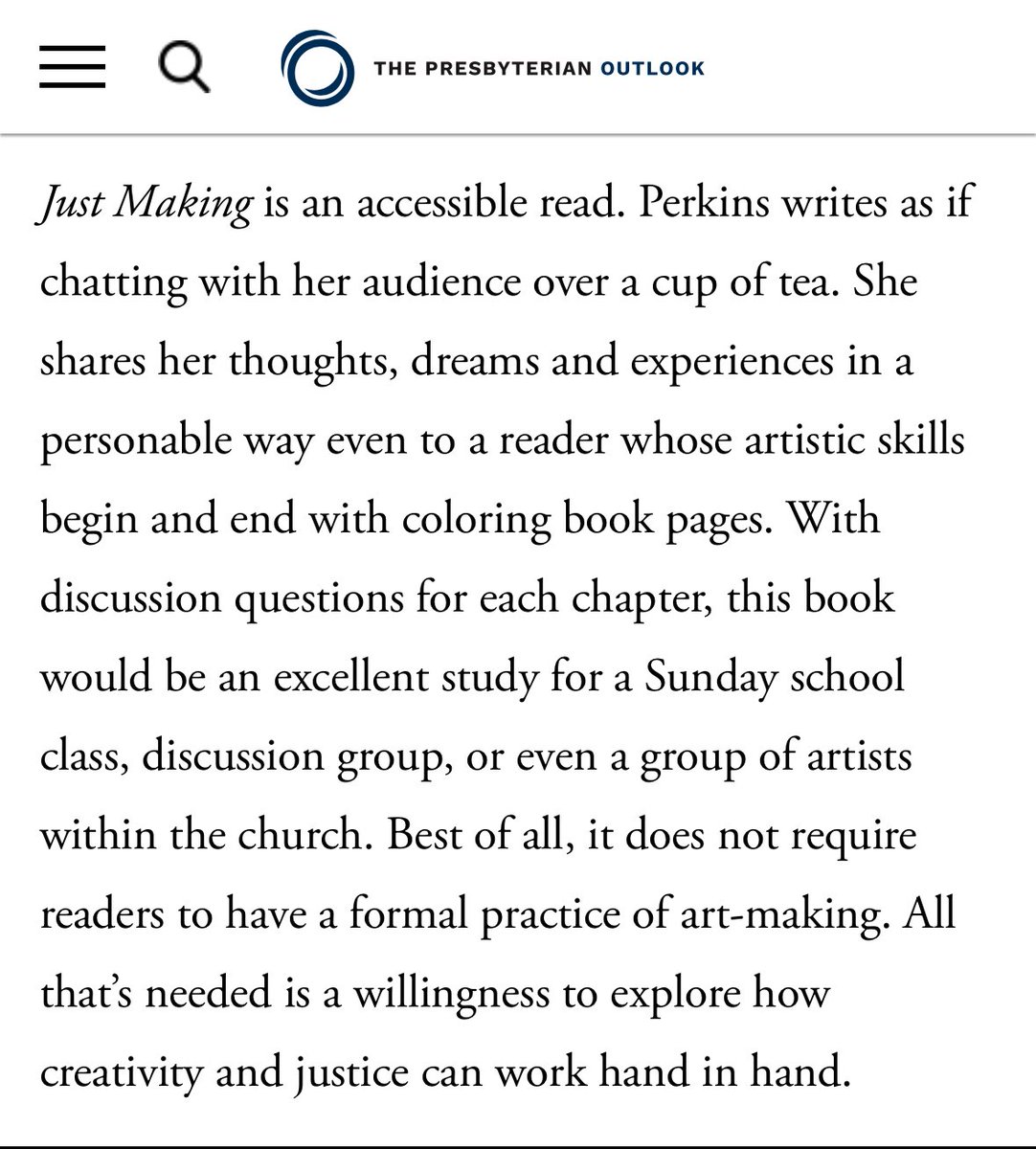 The ⁦<a href="/presoutlook/">Presbyterian Outlook</a>⁩ liked my book!

justmakingguide.com