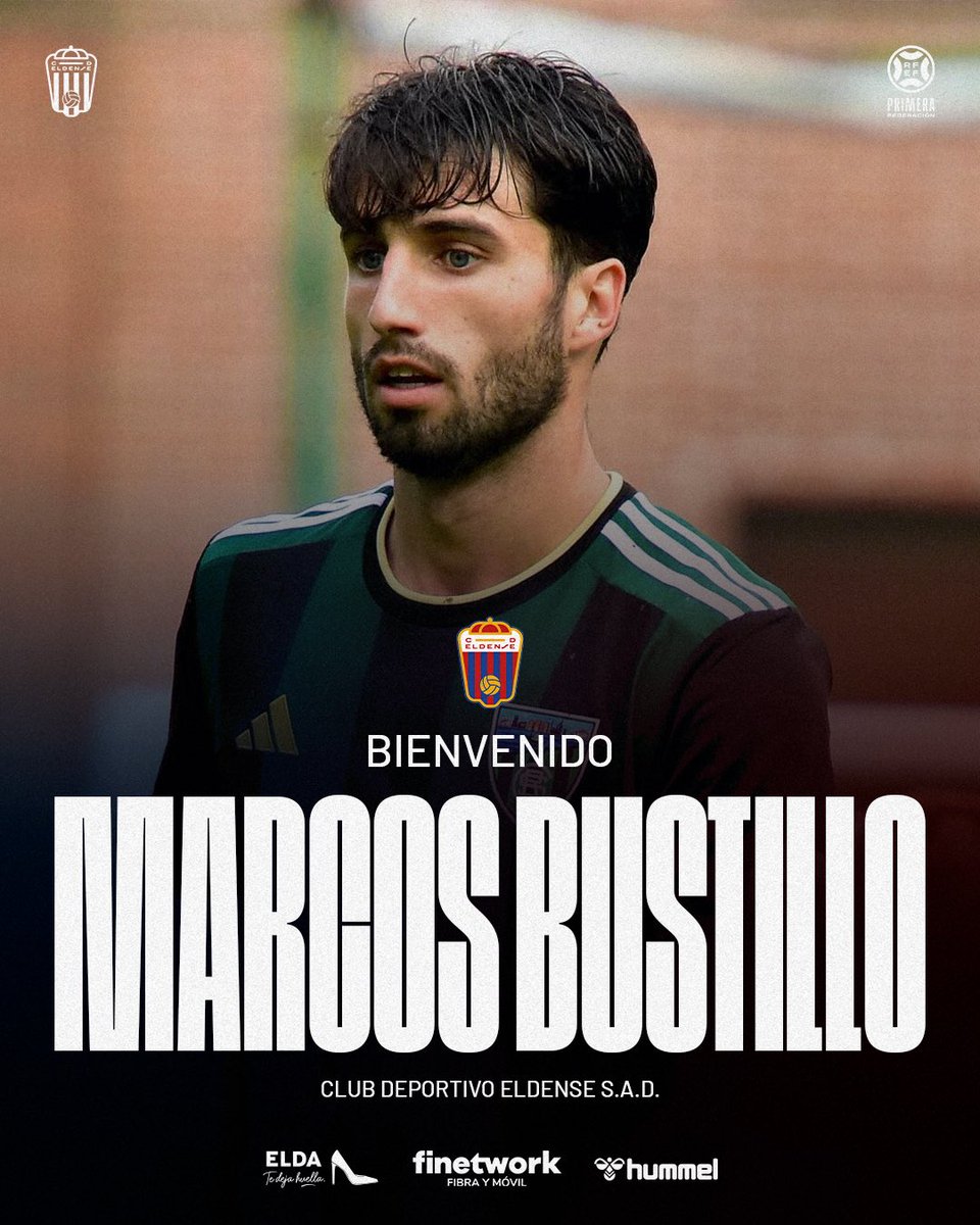 CD Eldense SAD (@cd_eldense) on Twitter photo 📯 𝗢𝗙𝗜𝗖𝗜𝗔𝗟 | Marcos Bustillo, nuevo jugador del #CDEldense 🔵🔴
💫 Mediocentro ofensivo versátil, con gran llegada al área, sacrificio defensivo y capacidad para decidir partidos 🔜⚽️
🏟️ ¡Bienvenido a Elda, <a href="/marcossbustillo/">MARCOS BUSTILLO</a>! 👏🏻😄
🔗 cdeldense.es/noticias/marco… 📯 𝗢𝗙𝗜𝗖𝗜𝗔𝗟 | Marcos Bustillo, nuevo jugador del #CDEldense 🔵🔴
💫 Mediocentro ofensivo versátil, con gran llegada al área, sacrificio defensivo y capacidad para decidir partidos 🔜⚽️
🏟️ ¡Bienvenido a Elda, <a href="/marcossbustillo/">MARCOS BUSTILLO</a>! 👏🏻😄
🔗 cdeldense.es/noticias/marco…