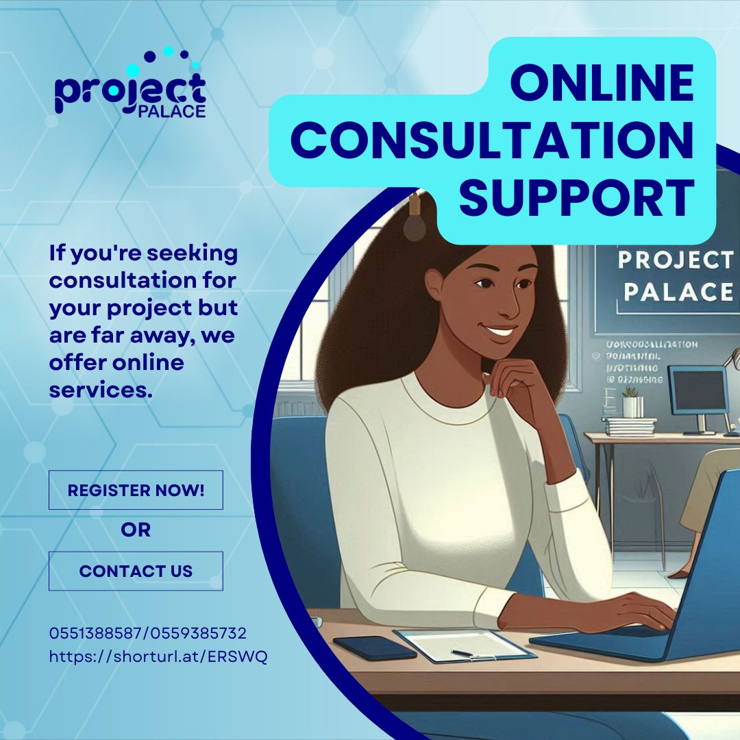 ProjectPalacePP's tweet image. Distance Shouldn’t Hold Back Your Progress!
Whether you're in a different region, city, or just prefer virtual support — Project Palace offers flexible and reliable online consultation services for your academic project.
#OnlineSupport #AcademicSuccess #ProjectPalace #StudentHelp