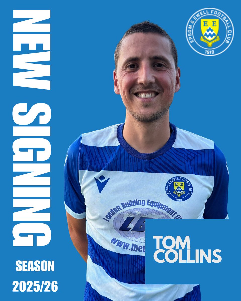 🚨 New Signing: Tom Collins joins us for 2025/26!

“A top player and a great fit. Brings experience, goals, and creativity. Excited to see him link up with the squad.”

🎤 <a href="/Max_Johnson94/">Max Johnson</a> Joint Manager

#WeAreEpsom | #Salts | #NewSigning