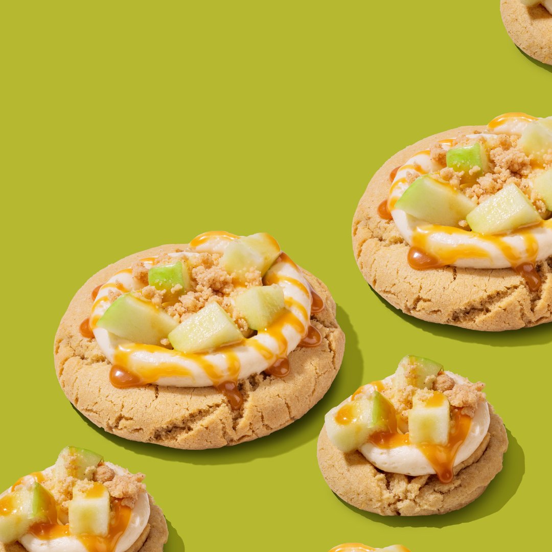 caramel apple cookie is on the menu this week? 👀 brb running to crumbl! 🏃‍♀️ y'all want anything?