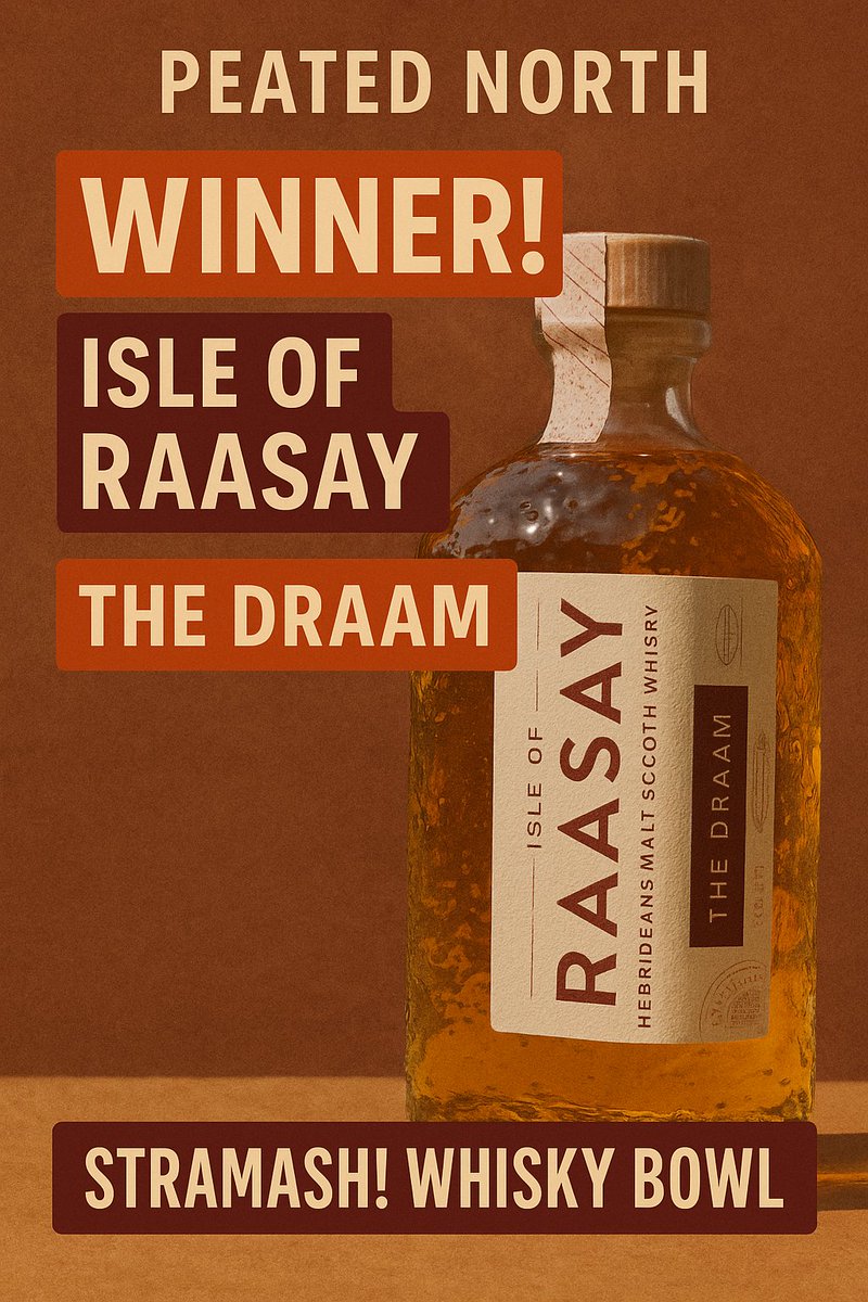 ScotlandNFL's tweet image. PEATED NORTH WINNER!!

Delighted to confirm that The Draam from @RaasayWhisky received the highest score from our tasting panel in a highly contested division!

That means Isle of Raasay are the first peated dram to secure their place in the #WhiskyBowl playoffs
