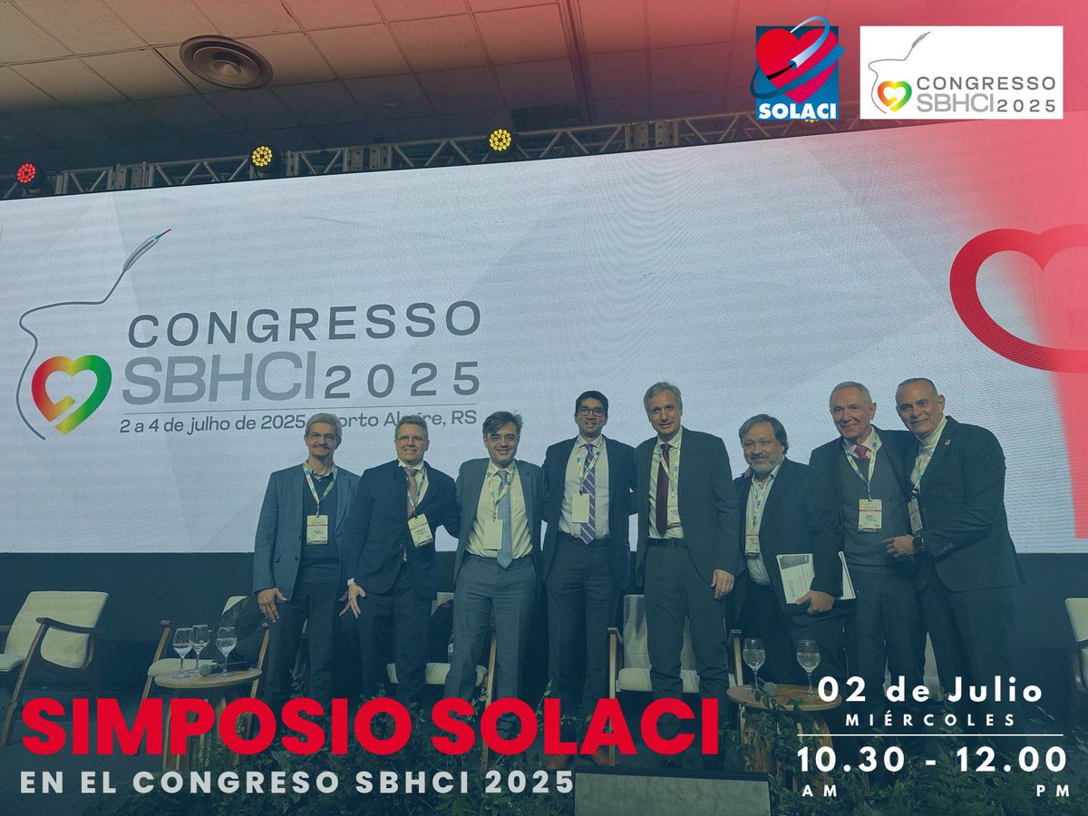 ▶ ¡Simposio conjunto SOLACI&amp;SBHCI en el Congreso SBHCI 2025!

👉 Compartimos imágenes de lo que fue una exitosa sesión científica en el evento de cardiología intervencionista más importante de Brasil. 

#SOLACI #SBHCI #cardiologia #cardiologiaintervencionista #hemodinamia