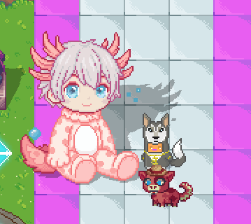 hh_ronin's tweet photo. Thank u @pixel_jmcysbll for this cute Axo Odyssey UGC! #WENGIB IS THE KEY 🔑 @pixels_online https://t.co/WdlGq5DFDM
