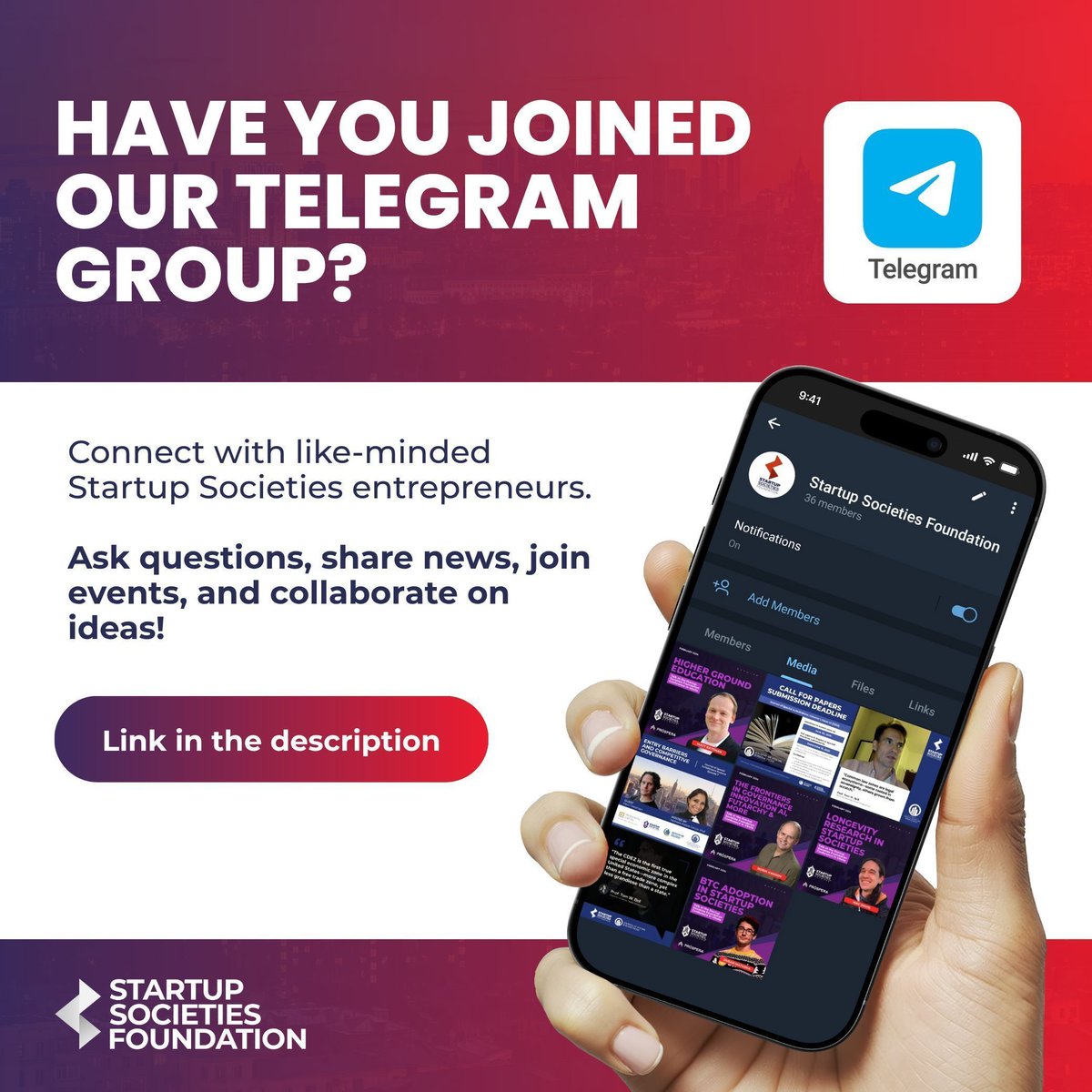 Have you seen our Telegram group?

Startup Society builders, entrepreneurs, and governance innovators are discussing real-time strategies for the future

Stay updated. Share ideas. Join events!

🔗 Link to join: t.me/+iq9QouICAicwY… 

#Decentralization #Governance #Telegram
