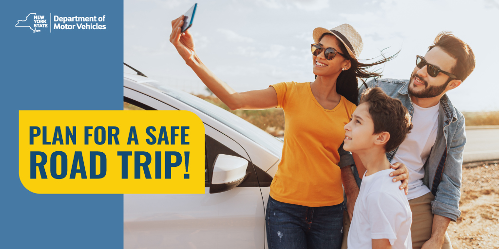 Nothing beats a summer road trip! There will be more people driving, walking and biking during the season, so make sure your trip is a safe and memorable one by following these summer driving safety tips: nhtsa.gov/summer-driving… #NYSDMV