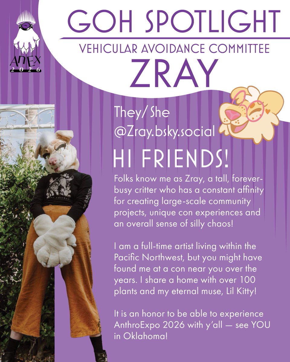 AnthroExpo 2026: corporate takeover (@anthroexpo) on Twitter photo The HR terrarium is proud to announce our new hire, Brand Ambassador for Vehicular Avoidance: <a href="/zrayUH/">Zray πͺ΄ @ AC Den P16</a> (They/She)
First of 3 Guests of Honor, Zray will assist in chaos optimization & morale boosting. Now we'll form a fun fact circle to learn about each other! Zray is up first! The HR terrarium is proud to announce our new hire, Brand Ambassador for Vehicular Avoidance: <a href="/zrayUH/">Zray πͺ΄ @ AC Den P16</a> (They/She)
First of 3 Guests of Honor, Zray will assist in chaos optimization & morale boosting. Now we'll form a fun fact circle to learn about each other! Zray is up first!