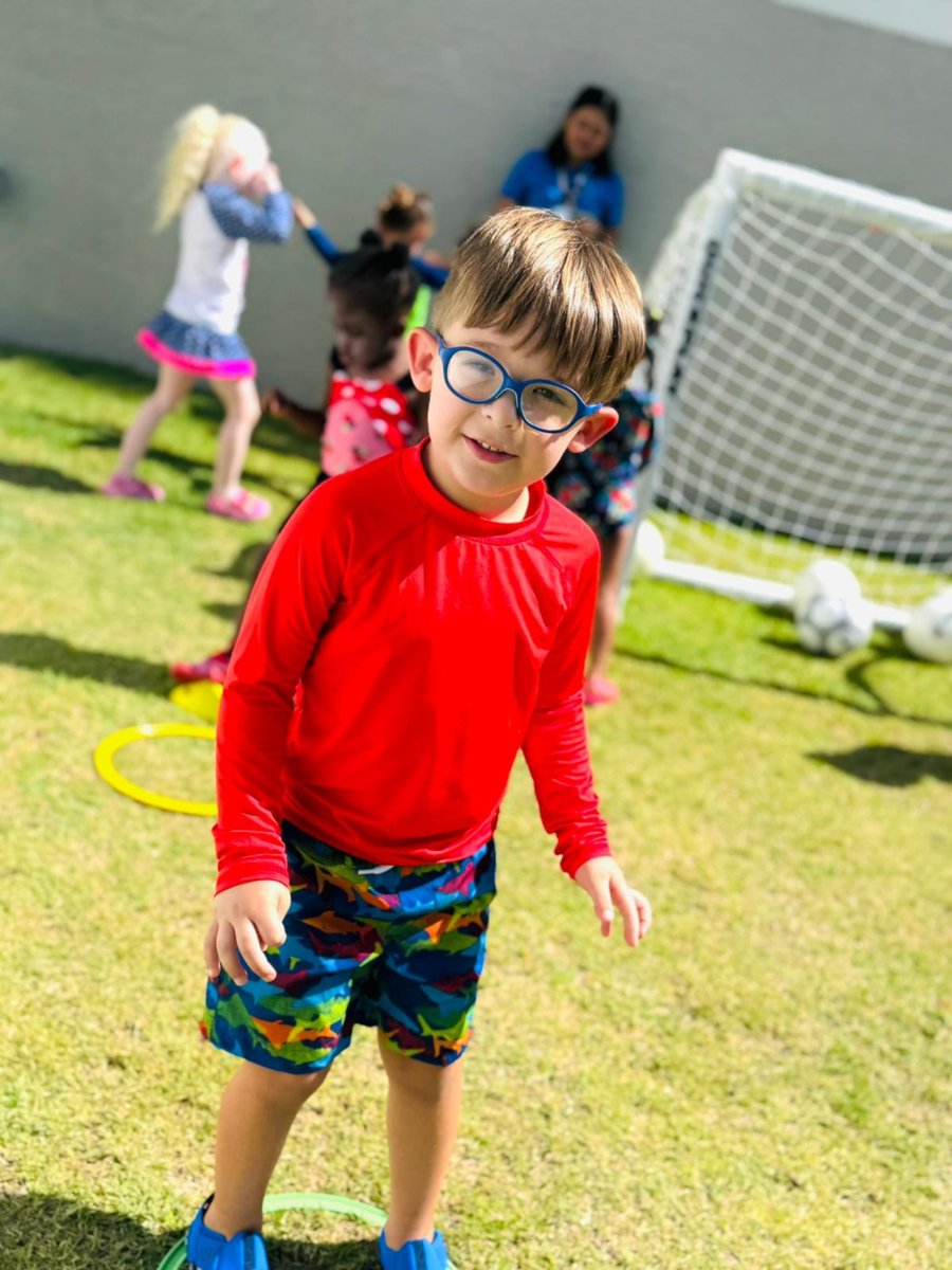 Incoming! ☀️💦 More absolutely adorable photos from our Miami Lighthouse Academy Early Intervention Summer Camp, featuring happy campers playing in the sunshine on water day, building with blocks in the classroom, training for blind soccer on our mini-pitch, and thriving with the