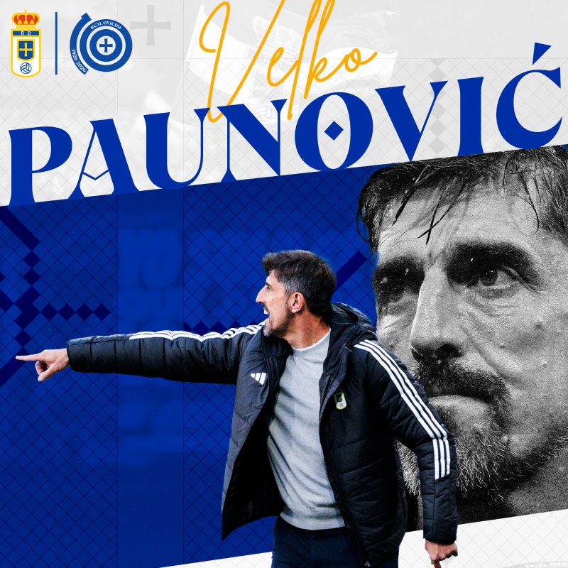 RealOviedo's tweet photo. El técnico renueva por una temporada más y dirigirá al equipo en Primera División.

#LaMechaEstáMuyViva
#Paunovic2026
#RealOviedo 🔵⚪