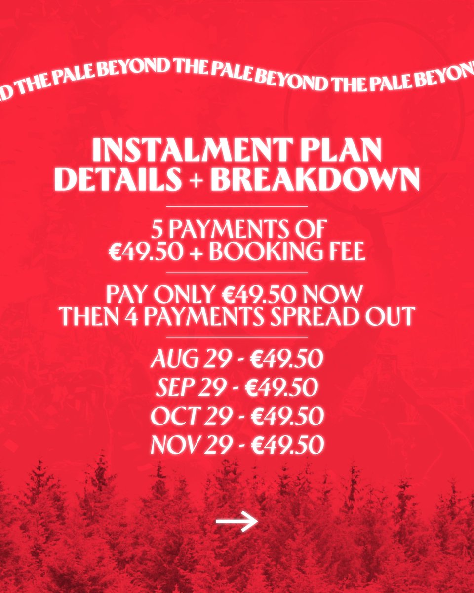 BeyondThePaleIE's tweet image. You read that right! Instalment plan tickets go on sale this Friday at 10am, giving you the option to spread the cost of your Beyond the Pale 2026 tickets!↔️💶🎟️

itsbeyondthepale.ie