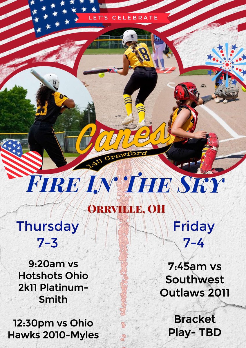 CanesGL2K10's tweet photo. We plan to bring the heat…. Tune in and watch us starting tomorrow💛🖤🥎
🎆🧨🎇 Let’s go!!! https://t.co/gY6cSuEuCO