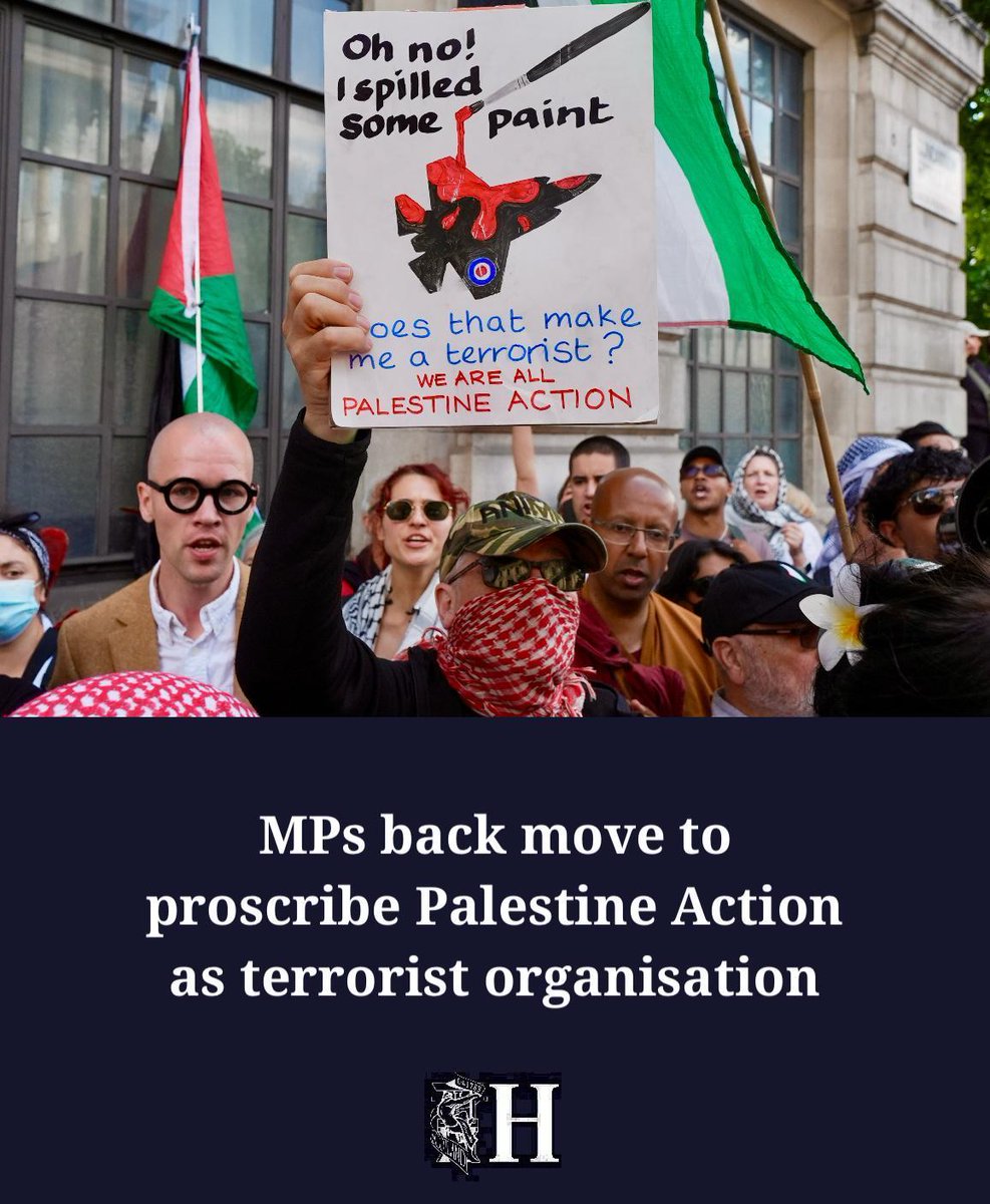 The Herald (@heraldscotland) on Twitter photo BREAKING: Legislation to proscribe direct action group Palestine Action as a terrorist organisation has been supported by the Commons 👇
heraldscotland.com/politics/westm…
<a href="/McDougall1994/">Mark McDougall</a> BREAKING: Legislation to proscribe direct action group Palestine Action as a terrorist organisation has been supported by the Commons 👇
heraldscotland.com/politics/westm…
<a href="/McDougall1994/">Mark McDougall</a>