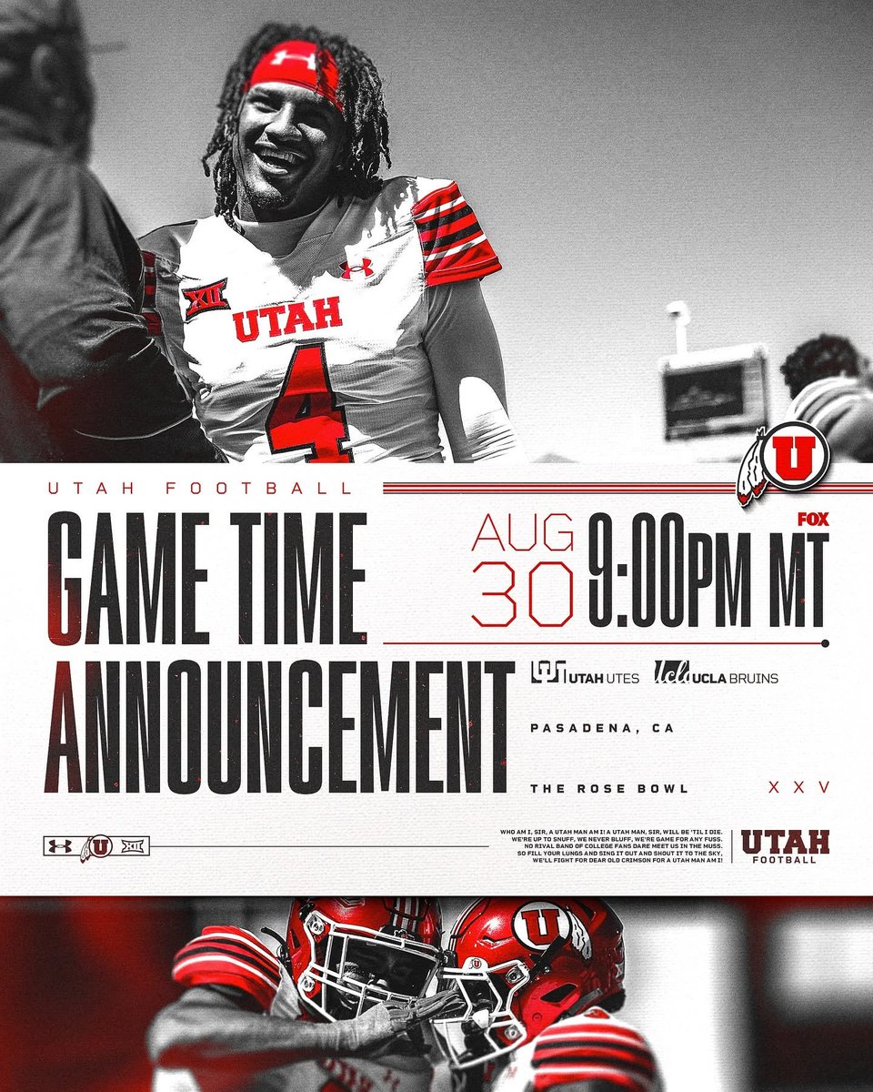 We have <a href="/Utah_Football/">Utah Football</a> next month!
<a href="/UCLAFootball/">UCLA Football</a> 
Aug 30th
#GoUtes