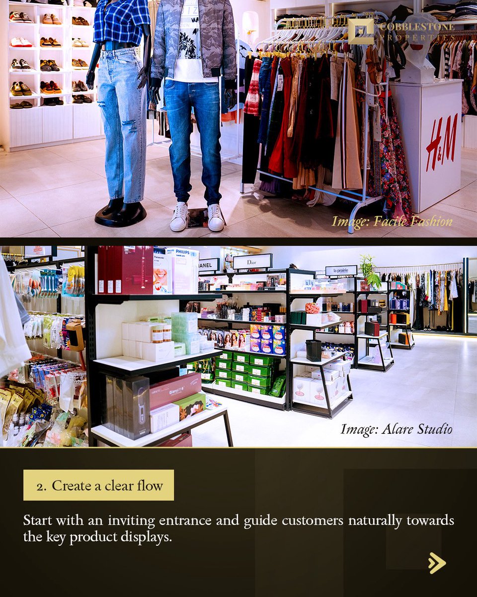 cobblestoneng's tweet image. Smart retail starts with a smart space.
Here are key tips to help you set up a store that attracts, engages, and converts.

#RetailTips #StoreDesign #RetailSuccess #BusinessGrowth #Cobblestoneproperties