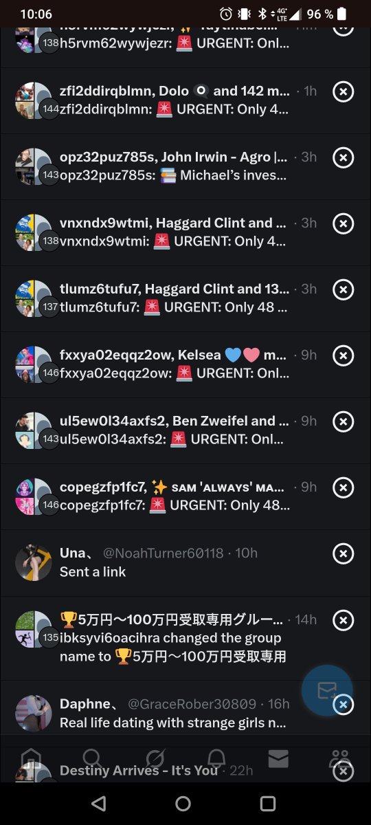 I think this is ridiculous. I don't check my messages for like a day and it's all just spam. 
There's more than this too. 
Twitters dead af.