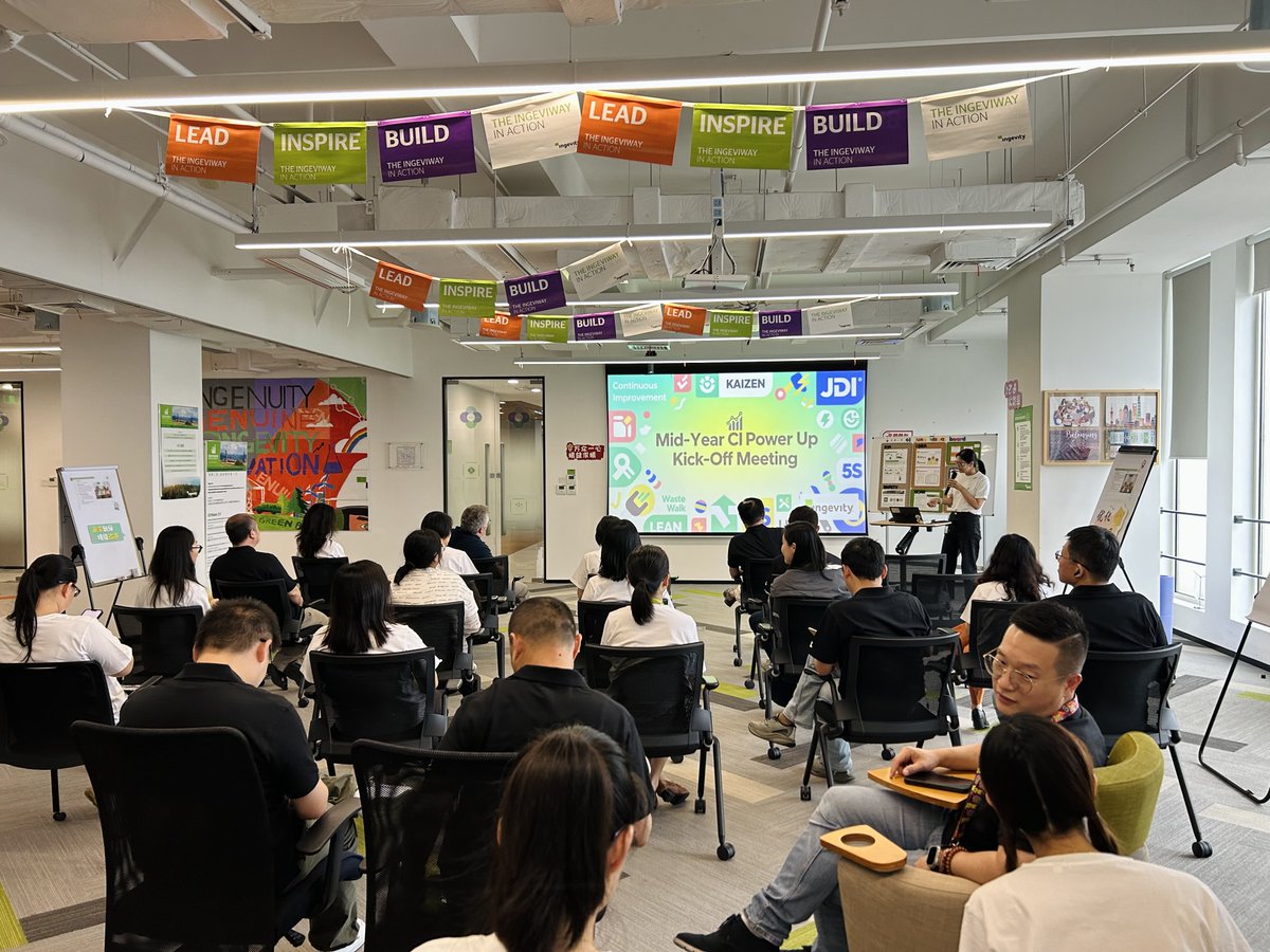 ingevity's tweet image. On June 23, Ingevity’s Shanghai, China, office kicked off its continuous improvement week, “CI-Starts with Me.” The week focused on embedding a continuous improvement mindset into daily work and life. #Teambuild #Optimization
