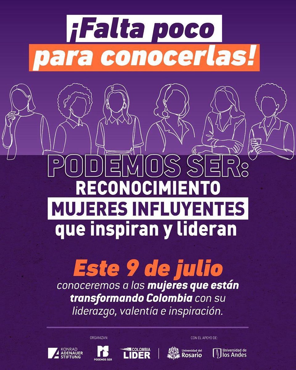 ¡El momento llegó! 🤩

Este 9 de julio anunciaremos a las ganadoras. Después de un proceso lleno de historias poderosas, es hora de celebrar a quienes inspiran con sus acciones 💜

¡Conócelas y acompáñalas en este reconocimiento! 🏆

#MujeresQueTransforman #PodemosSer