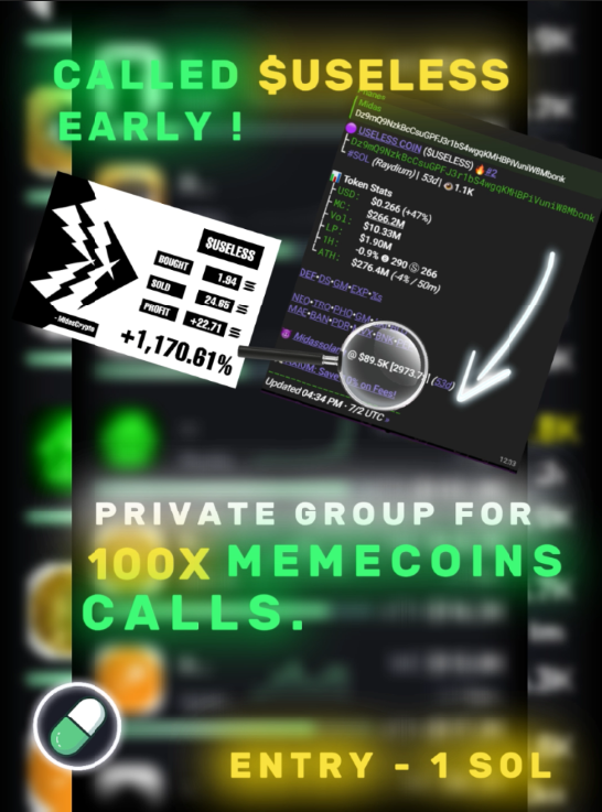 realretardio's tweet photo. 🚨 #USELESS: 89k → 266M
📈 That’s a 3000x gain. Yes, really.
🔥 All called in the Telegram group.
Get in before the next one blows up.
👉 https://t.co/eO9Txobuaz
💰 Entry: 1 SOL https://t.co/reeKyi7BeC