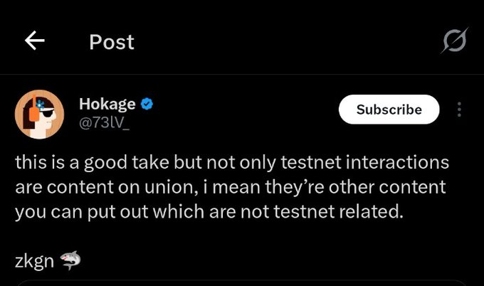 lu_daChris's tweet photo. union community complains, @union_build team listens.

there was a time around late Q2 to early Q1, the TL got erupted and heated up on an argument.

argument was about: yappers should get more reward than testers. 
everyone gave their opinions on it, and it was going back and forth.
i'll take y'all through it briefly:

→ a girl tweeted that, yappers are the main guys, because they talk so much about the product. yappers gives project more visibilty on X.
so she concluded that yappers should get the bigger piece of the cake.

→ @Gen_Okwuchukwu2 then countered her, he asked how can you talk about a product you aren't testing?
he had a valid point here, because what are you talking about?

→ @73lV_ then came up with his opinion, see here:

→ so to crown it up, i feel the @union_build team really took @Gen_Okwuchukwu2 tweet into consideration.. here's what he tweeted:

@OxTochi bought the opinion and was in a strong agreement with it.

i on the other hand, said @KaitoAI doesn't work like that, because back then, you just make a random tweet or even FUD a project, algorithm picks it and then you get heavily rewarded more than those who tested the product.
story protocol was a big example.

0____________🦈_____________0

so right now, we have a tweet from the official union account telling everyone to sign up.

now you can't yap without a dashboard, you must know and test what you're yapping about.

right now, yappers just won't  be rewarded for yapping, you must have proof of work [testnet particpation]

if you're out there yapping without clicking testnet for XP and hoping to get rewarded when yappers are claiming, then you're a joker.
sign up now: https://t.co/zFAWhB5QUq

z k g m. 🦈