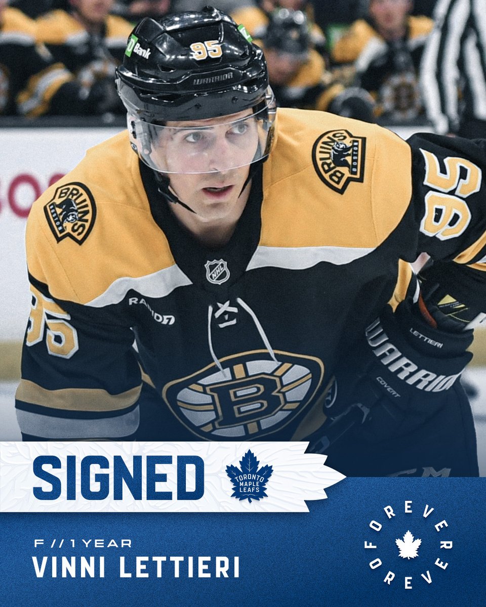 We’ve signed forward Vinni Lettieri to a one-year contract
