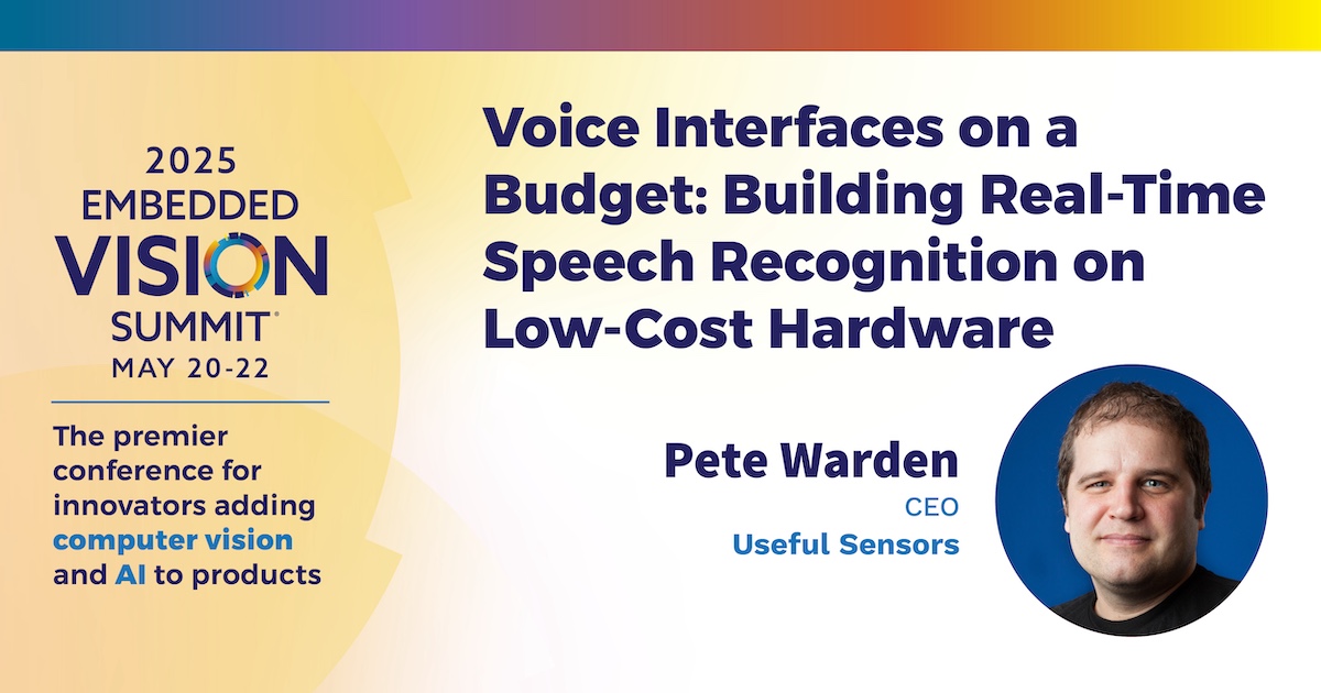 New Embedded Vision Summit Presentation from Useful Sensors: "Voice Interfaces on a Budget: Building Real-time Speech Recognition on Low-cost Hardware"
edge-ai-vision.com/2025/07/voice-…