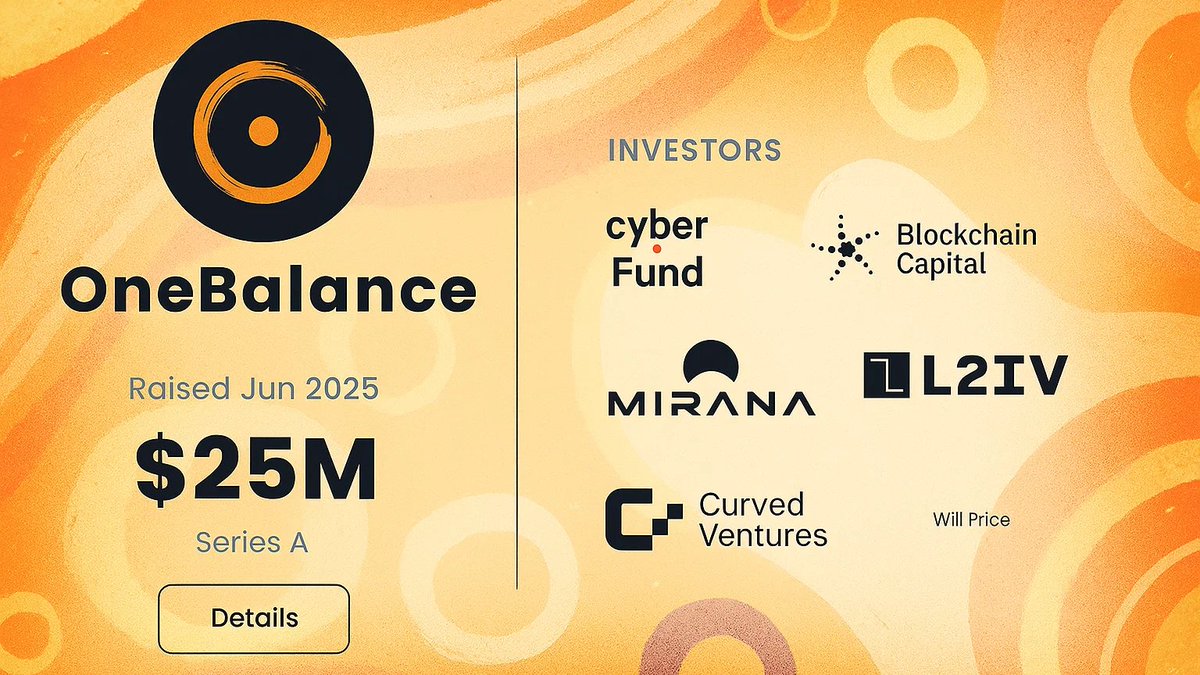 ONE BALANCE Airdrop Registration Just Launched!

- Eligible in just 5 mins, raised $25M+
- TGE: Q4 + Snapshot coming soon
- Potential rewards: $8,360+

Full step-by-step guide below 🧵👇