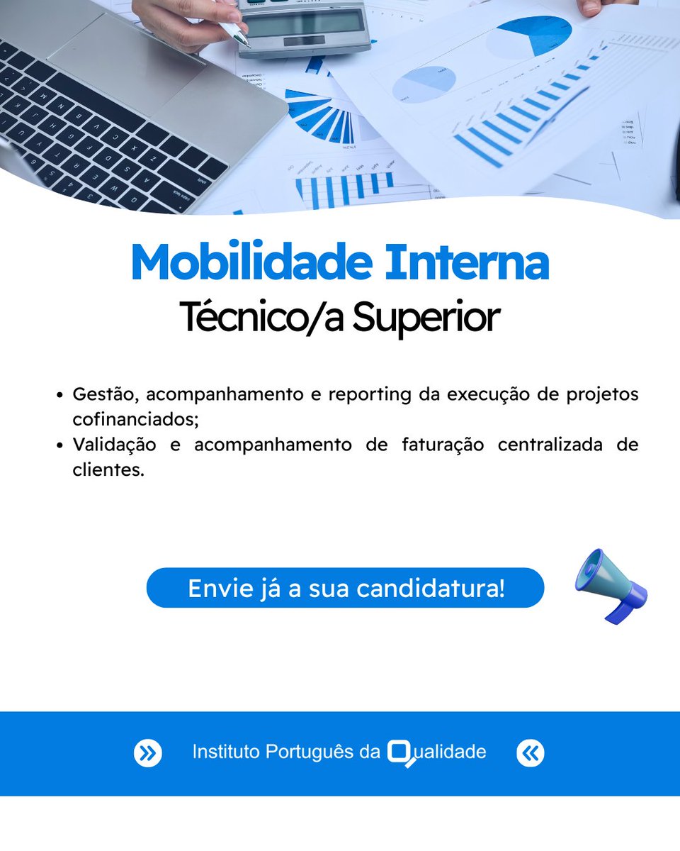 🙌 O Instituto Português da Qualidade tem 1 vaga para técnico/a superior na área #financeira - projetos cofinanciados
🎯Candidaturas abertas até ao dia 11 de julho de 2025
🔗linkedin.com/posts/institut…