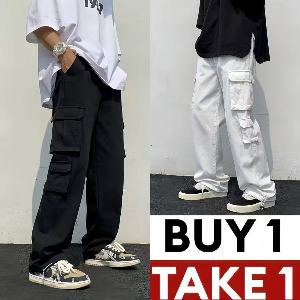 imquindominguez's tweet photo. Check out 【BUY 1 TAKE 1】Cargo Pants For Men Solid Color Overalls Loose Baggy Straight Pants Drawstring pants for ₱119 - ₱479. Get it on Shopee now! https://t.co/KO0HKDYSpK https://t.co/VJ63szs9FM