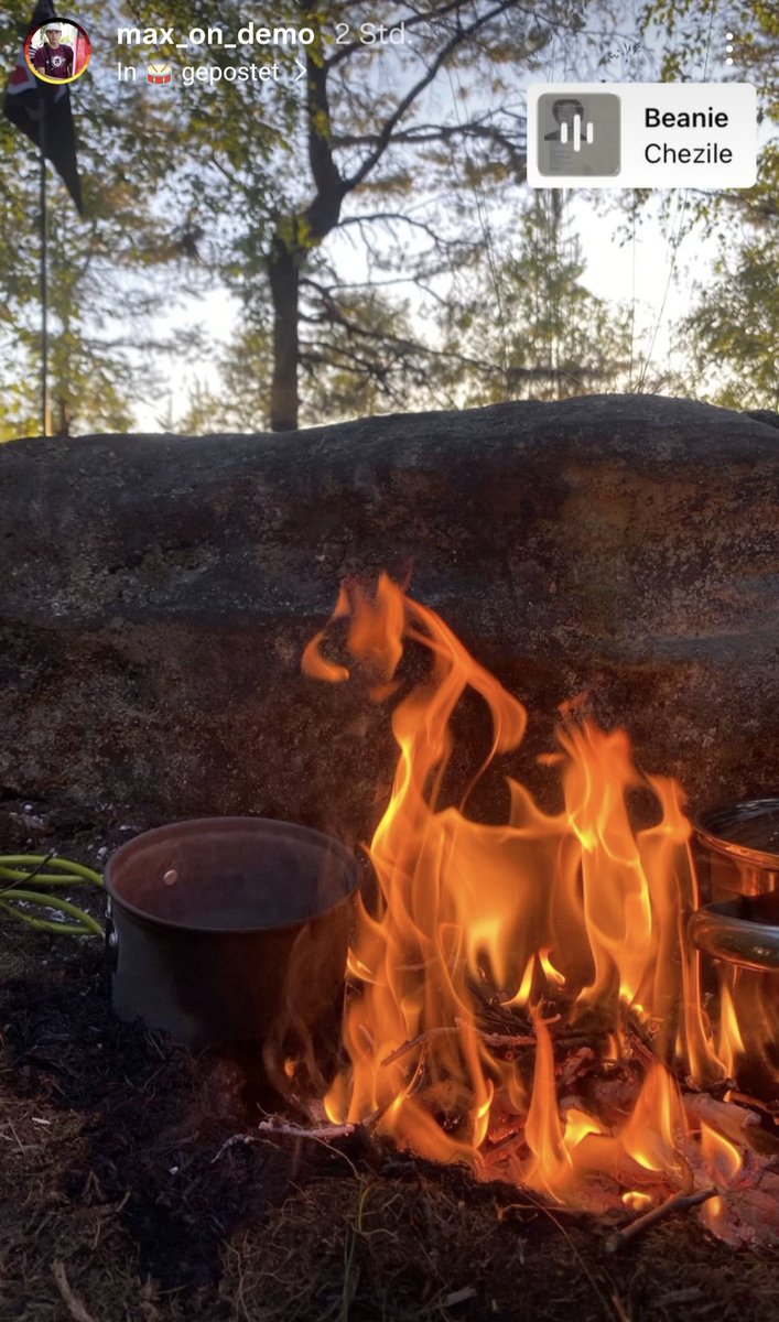 So schützen die "Jungen Nationalisten" aus #Dresden und Umgebung also ihre Heimat. Bei hoher Waldbrandgefahr wandern gehen und Lagerfeuer machen...