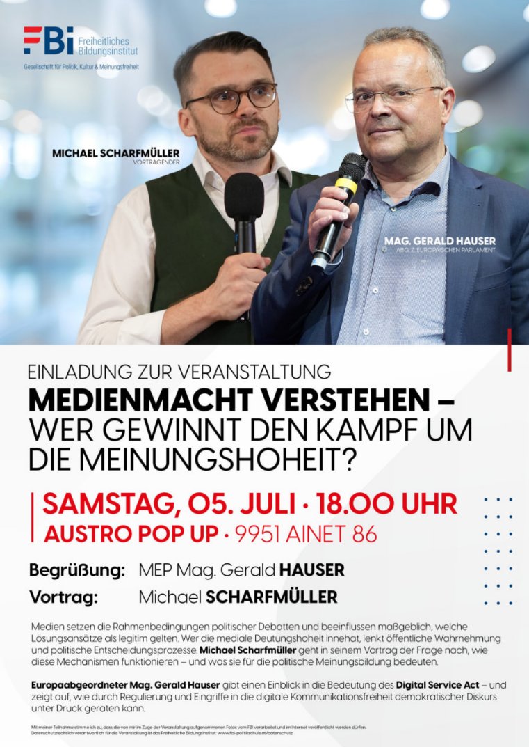 Ich bin am Wochenende in Osttirol und freue mich, wenn wir uns sehen!