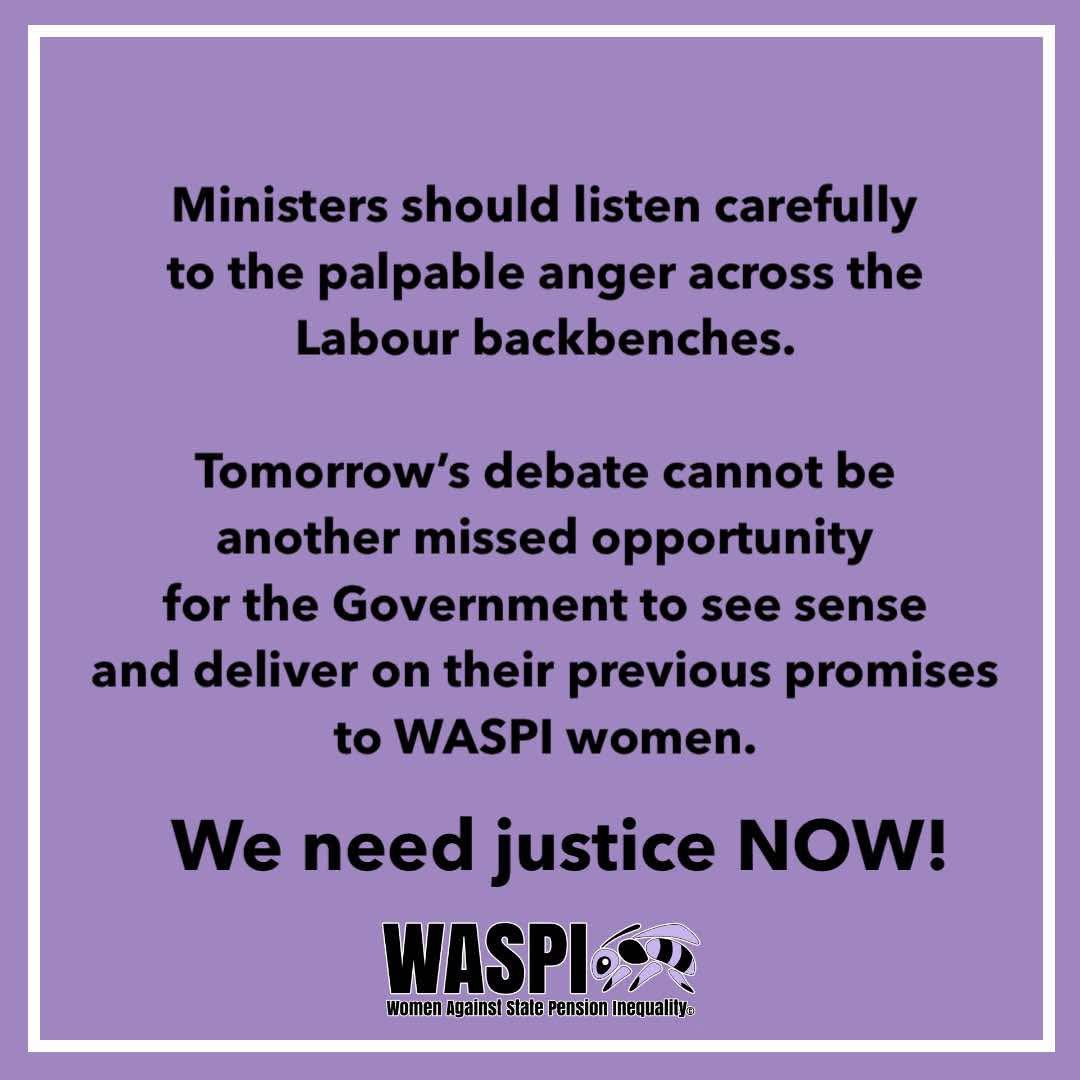 #WASPI Campaign (@waspi_campaign) on Twitter photo While <a href="/UKLabour/">The Labour Party</a> Government is in listening mode, they need acknowledge and act upon the palpable anger of their backbenchers about the refusal to deliver on the promises made to #WASPI women. While <a href="/UKLabour/">The Labour Party</a> Government is in listening mode, they need acknowledge and act upon the palpable anger of their backbenchers about the refusal to deliver on the promises made to #WASPI women.