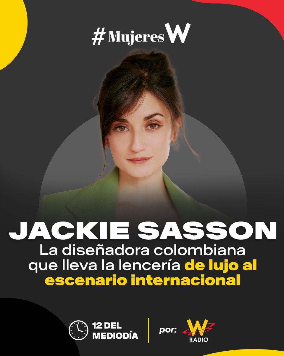 #AlAire | A esta hora estamos en #MujeresW con Kamila Correa (<a href="/Kamilacorreae/">Kamila Correa Escobar</a> ), Yorely Ibargüen (<a href="/Yorelyibarguen/">Yorely Ibargüen Rivas</a>) y Adriana Tono.    

Hoy hablamos con Jackie Sasson, la diseñadora colombiana que lleva la lencería de lujo al escenario internacional.

Conéctese con nosotros en la