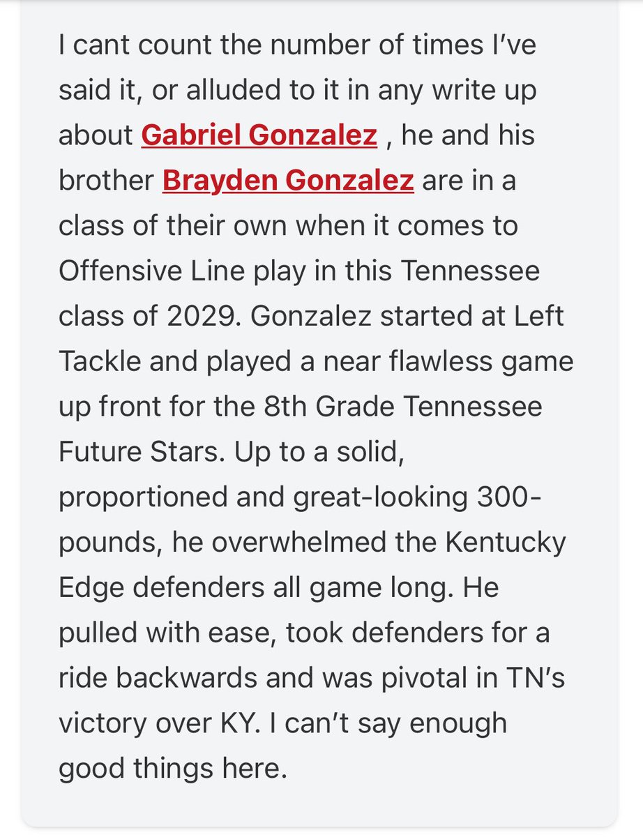 Gabriel Gonzalez 2029 (@gabriel_gonz97) on Twitter photo Grateful for this evaluation. Going to keep proving why I belong with the best in 2029 <a href="/AlPopsFootball/">ππ ππ¨π©π¬</a> <a href="/WebbSpartansFb/">Webb Spartans Football</a> <a href="/PrepRedzoneNext/">Prep Redzone ππππ π</a> <a href="/PrepRedzoneTN/">Prep Redzone Tennessee</a> <a href="/CSmithScout/">Chris Smith</a> <a href="/drew_toennies/">Drew Toennies</a> <a href="/shaynep_media/">Shayne Pickering</a> <a href="/TNFutureStars/">TN Future Stars</a> Grateful for this evaluation. Going to keep proving why I belong with the best in 2029 <a href="/AlPopsFootball/">ππ ππ¨π©π¬</a> <a href="/WebbSpartansFb/">Webb Spartans Football</a> <a href="/PrepRedzoneNext/">Prep Redzone ππππ π</a> <a href="/PrepRedzoneTN/">Prep Redzone Tennessee</a> <a href="/CSmithScout/">Chris Smith</a> <a href="/drew_toennies/">Drew Toennies</a> <a href="/shaynep_media/">Shayne Pickering</a> <a href="/TNFutureStars/">TN Future Stars</a>