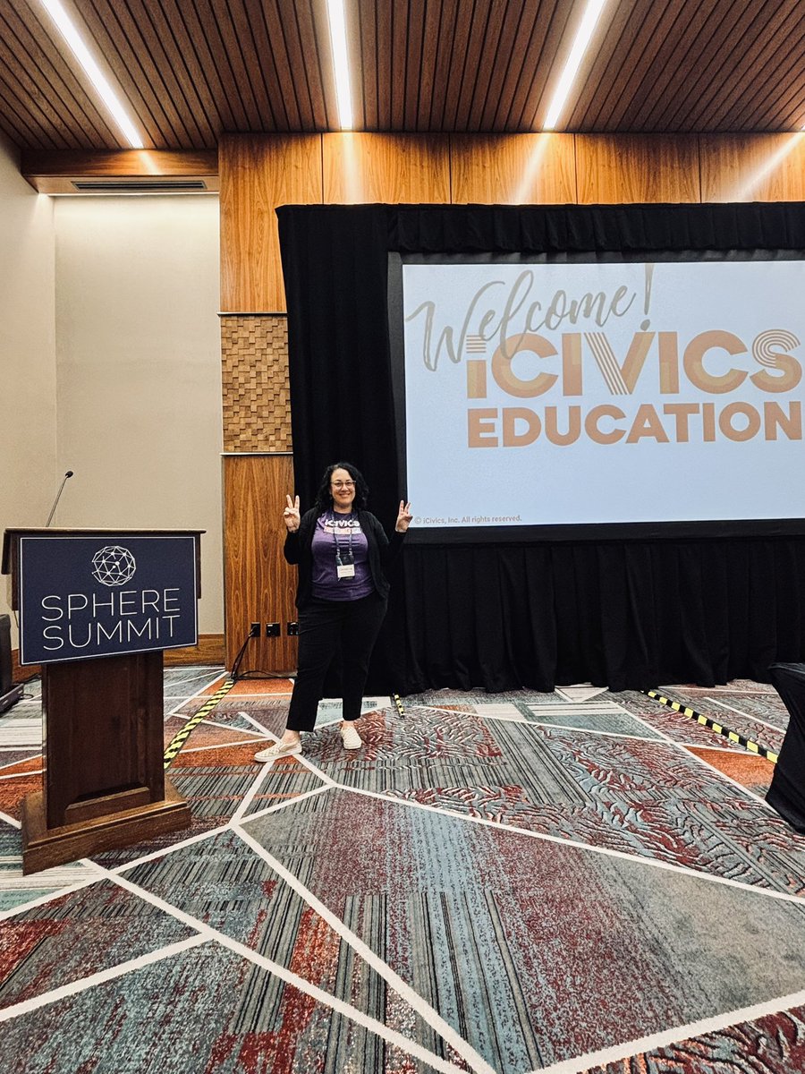christina_615's tweet photo. What a fun day learning with teachers at the @SphereEdIn #SphereSummit and sharing @icivics resources for America’s 250th next year. Learn more about our #ProfessionalLearning here: https://t.co/1IHTcRnECS https://t.co/lFN0PdCKBQ