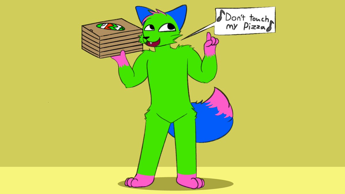 Fluflufluflufen's tweet photo. Don't touch his pizza, don't touch his jelly #fatfur https://t.co/7EXpkDTnBp
