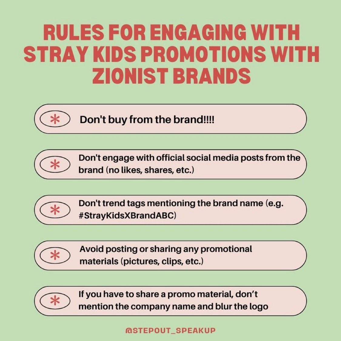Hi SOSUians! We wanted to post a reminder about interacting with Zionist brands.

In addition, not every brand with Zionist connections will be part of the official BDS list. We encourage you to do your own research, which is often made easier by apps like No Thanks and Boycat!