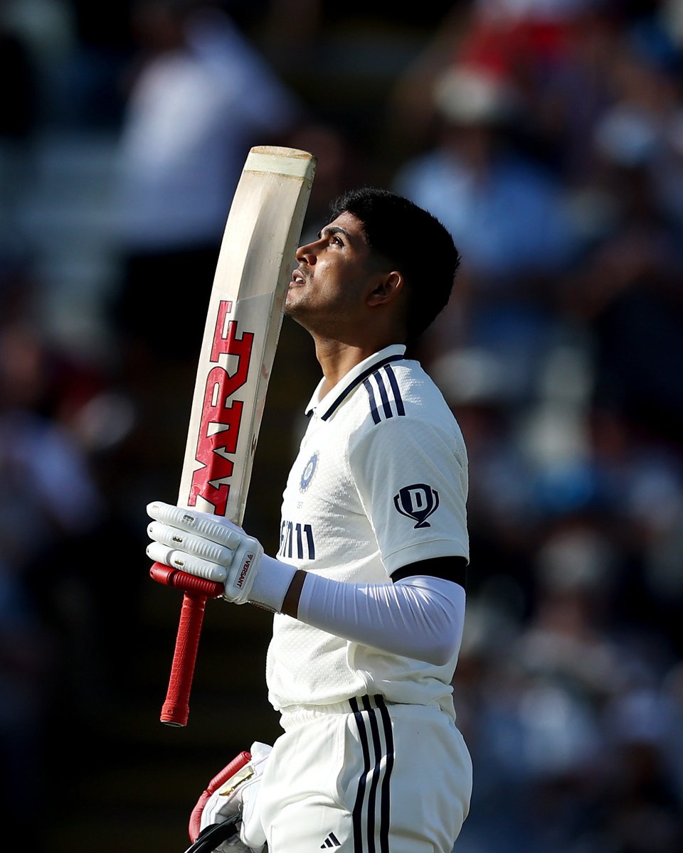 ESPNcricinfo's tweet image. Shubman Gill roars to his second hundred in his second Test as captain 🔥