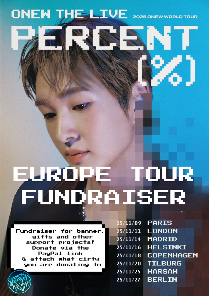 ONEW EUROPE TOUR 𝕆ℕ𝔼𝕎 𝕋ℍ𝔼 𝕃𝕀𝕍𝔼 : ℙ𝔼ℝℂ𝔼ℕ𝕋 (%) ✰ BANNER