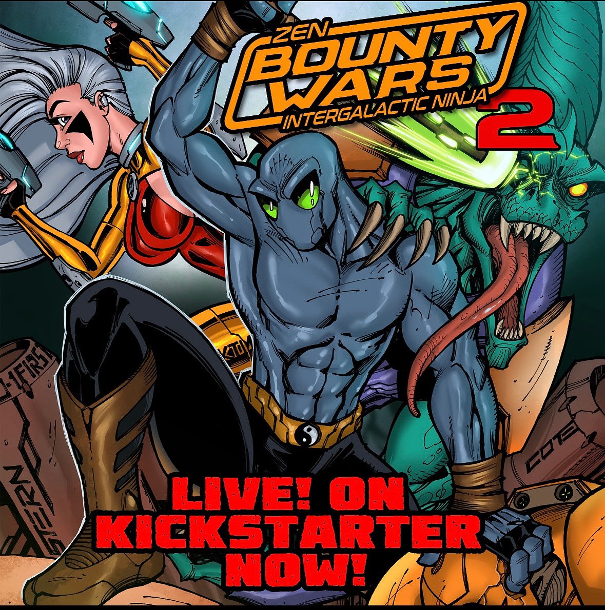 Ends tomorrow at 6 PM PDT. There’s little more than 1 day left to make sure you have both issues #1 and #2 of ZEN: Bounty Wars. If you didn’t get #1 in the first campaign, you can still get it as an add-on with #2! kickstarter.com/projects/billm…