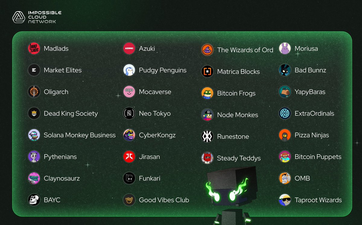 DePIN Doc (@depin_doc) on Twitter photo Are you a contributor/holder for any of these communities? Submit your details for a reward from <a href="/ICN_Protocol/">Impossible Cloud Network</a> Are you a contributor/holder for any of these communities? Submit your details for a reward from <a href="/ICN_Protocol/">Impossible Cloud Network</a>